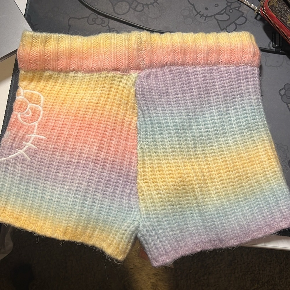 Hello Kitty and Friends X Forever 21 rainbow knit Shorts